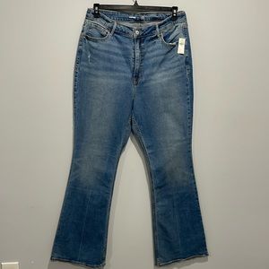 Old Navy jeans Higher High Rise Flare secret smooth pockets model size 16 women